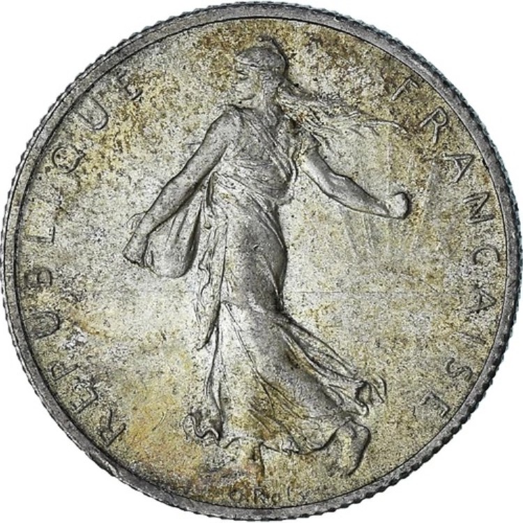 [#1179503] フランス、セムーズ、2 フラン、1914 年、カステルサラシン、MS、シルバー、KM:845.2｜WORLD RESOURCE【KING店】