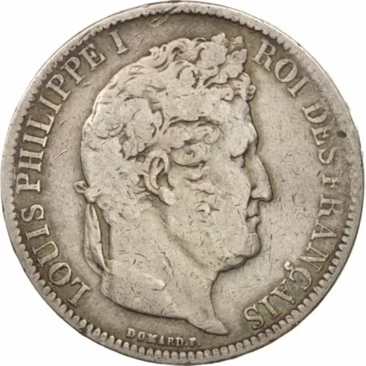 [#450876] コイン、フランス、ルイ・フィリップ、5フラン、1831年、リヨン、VF、銀、KM:744｜WORLD RESOURCE【KING店】