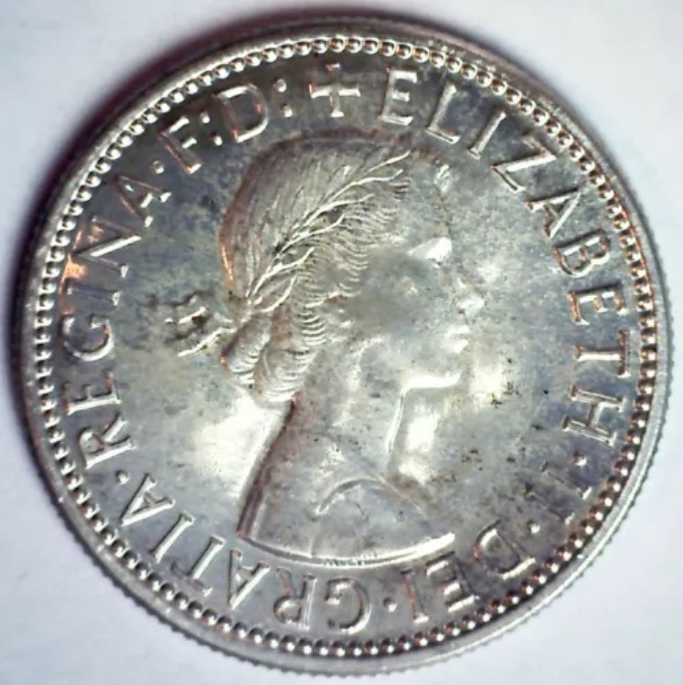 1956年 オーストラリア シルバー フローリン プルーフコイン 未流通 エリザベス2世定規 UNC