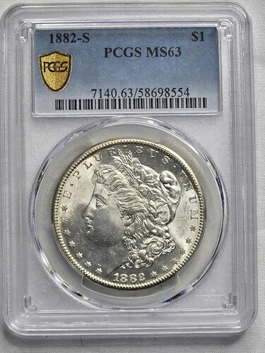1882年 S PCGS MS63 モルガン銀貨 1ドル 米国コイン