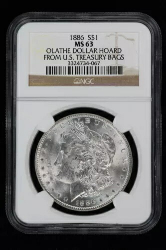 1886年モルガン・ダラー NGC MS-63 オレイサ・ダラー 米国財務省バッグ30GOからの宝物