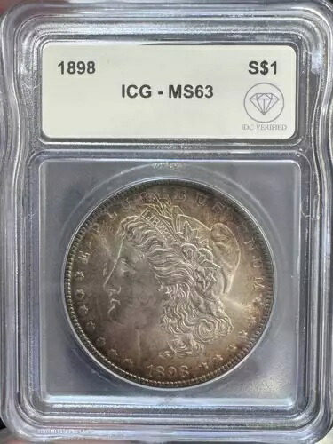 1898年 モルガン銀貨 ICG MS-63 IDC 検証済み｜WORLD RESOURCE【KING店】