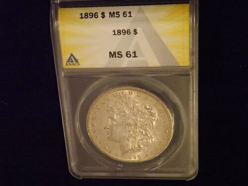 1896年モルガン銀貨 ANACS MS 61 67,760円