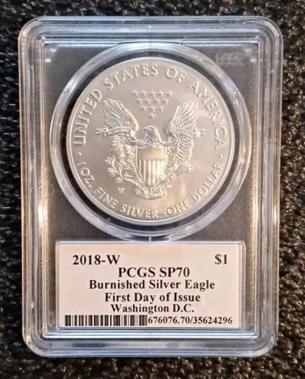 2018 W バーニッシュド シルバー イーグル PCGS SP70 リバティ FDI 場所 ワシントン D.C.｜WORLD RESOURCE【KING店】