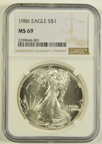 1986年 シルバーイーグル NGC MS-69 #44-001｜WORLD RESOURCE【KING店】