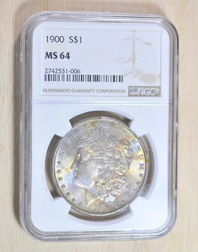 1900年 モルガン・ダラー NGC MS-64 表面にオリジナルの色調あり 送料無料｜WORLD RESOURCE【KING店】