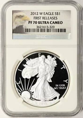 2012-W 1ドル プルーフ アメリカン シルバー イーグル NGC PF70UCAM 初リリース｜WORLD RESOURCE【KING店】