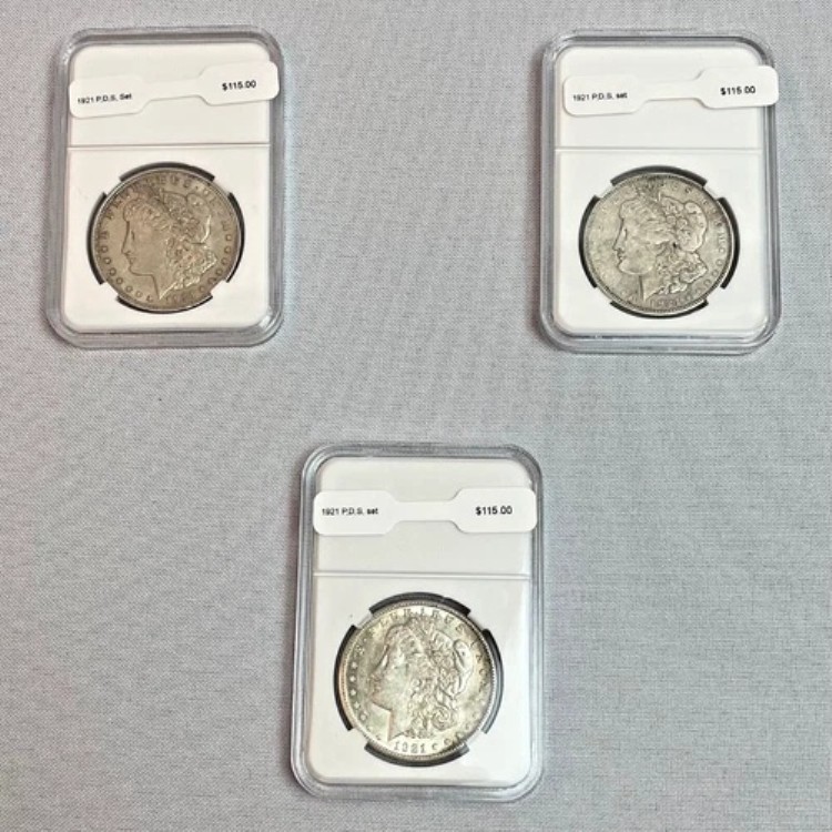 モルガン銀貨 1921年 P、D、S 3枚セット｜WORLD RESOURCE【KING店】 68,365円