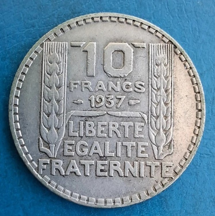希少な10フラントリノ銀貨 1937年｜WORLD RESOURCE【KING店】
