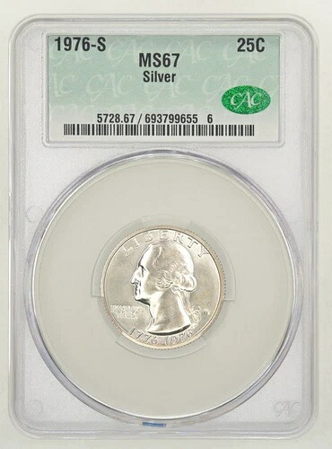 ???? 1976-S 25セント銀貨ワシントンクォーター CAC MS67 - eBayでたった1枚！????｜WORLD RESOURCE【KING店】