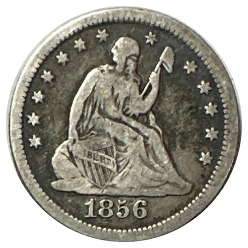 1856-O アメリカ製 シルバー シーティング リバティ クォーター コイン ~ 美品 15 - 美しくオリジナル