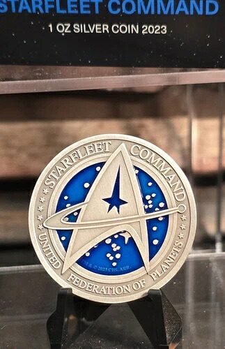 2023年 スタートレック 宇宙艦隊司令部ロゴ 1オンス シルバー アンティーク仕上げ