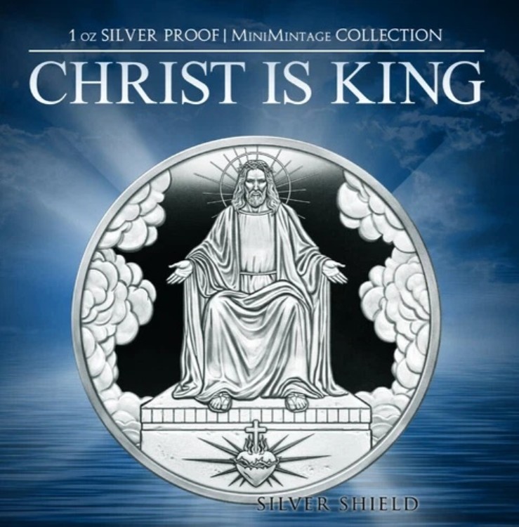 2024 1オンス CHRIST IS KING .999 純銀シールド #197/426 ミニミント プルーフ