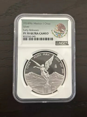 2024年 メキシコ 1オンス シルバー リベルタッド プルーフ ウルトラカメオ PF-70 NGC (ER)｜WORLD RESOURCE【KING店】