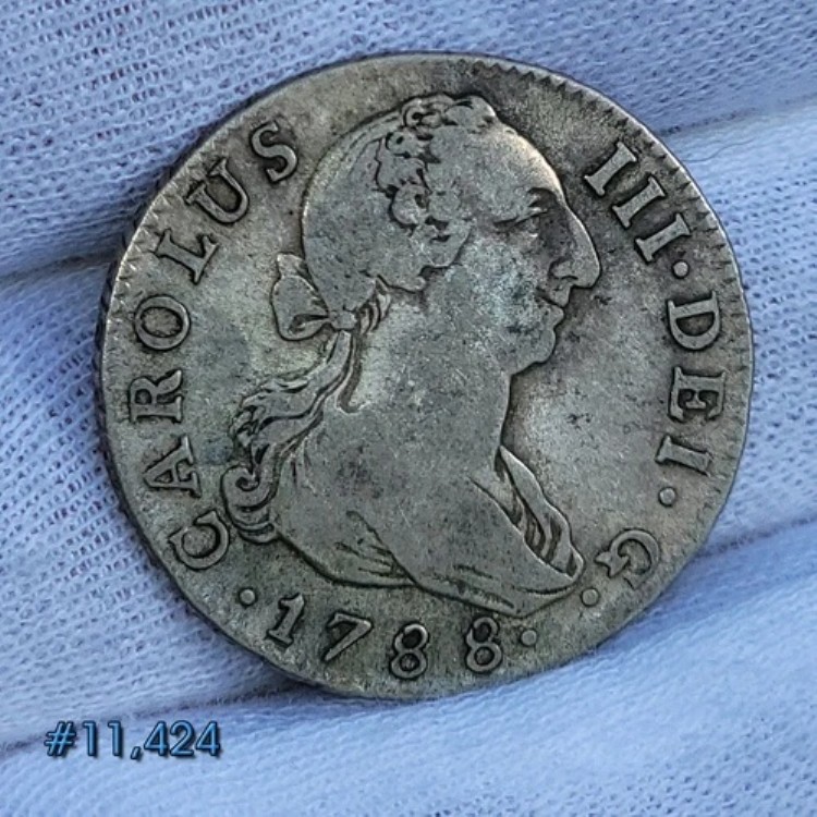 スペイン 1788 セビリア 2レアル カルロス3世 スペイン銀貨 植民地時代｜WORLD RESOURCE【KING店】