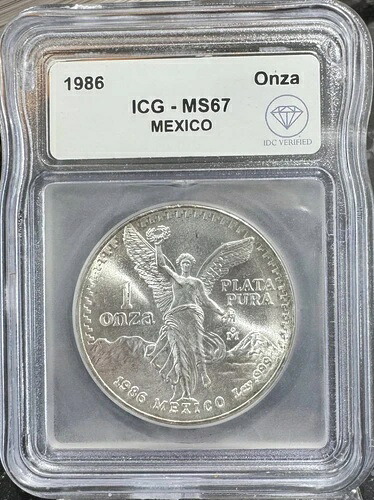 1986年 メキシカン 1オンザ シルバー リベルタッド ICG MS67 - IDC 認証済み｜WORLD RESOURCE【KING店】