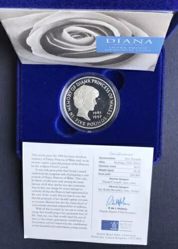 楽天市場】【送料無料】【希少】1999年 ダイアナ妃追悼記念 5ポンド