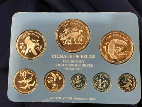 楽天市場】1975年ベリーズ硬貨 純銀製プルーフセット フランクリン