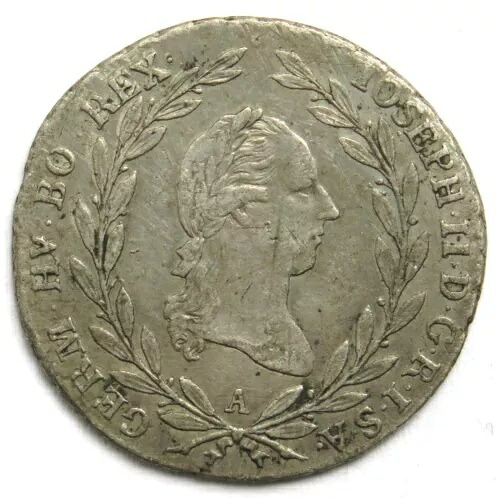 [R2852] 10 クロイツァー 1784 A、Rdr、ヨーゼフ 2 世 (1780-1790)