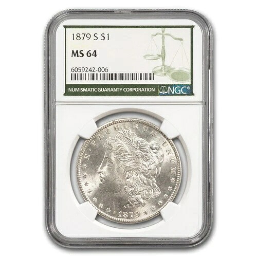 1879-S モルガン・ダラー MS-64 NGC（グリーンラベル）