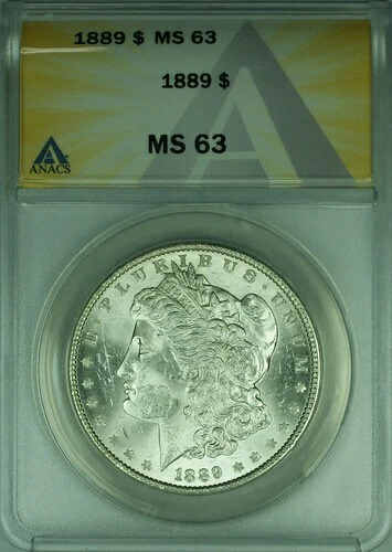 1889年 モルガン銀貨 S$1 ANACS MS-63 (26)