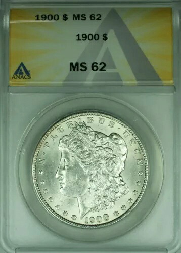 1900年 モルガン銀貨 1ドル硬貨 ANACS MS-62 ベターコイン (45B)