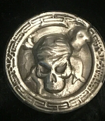 3オンス MK BarZ「埋蔵された宝物 - 難破船」LTD ハンドポア ラウンド .999 FS