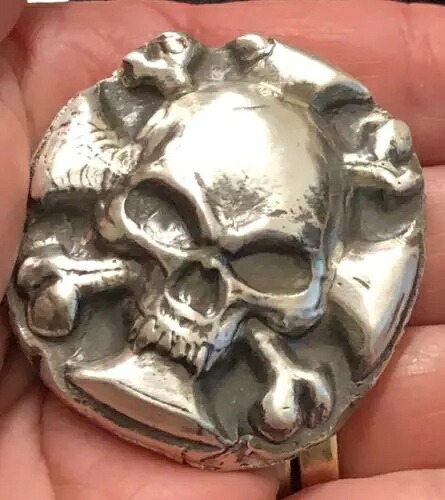 3オンス MK BarZ「死と破壊のメダル」ハンドメイドスカル .999 FS｜WORLD RESOURCE【KING店】