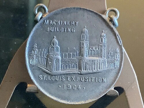 1904年セントルイス万博機械電気建物銀メッキ32.6 mmR-6
