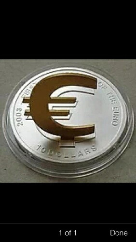 2003年ナウル第1ユーロ銀貨3枚