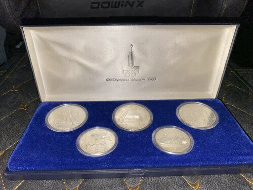 楽天市場】旧ソ連(ロシア) プルーフ銀貨 大型 1980年 10ルーブル 6枚