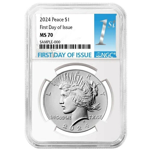 2024年 1ドル ピースシルバーダラー NGC MS70 FDIファーストラベル｜WORLD RESOURCE【KING店】