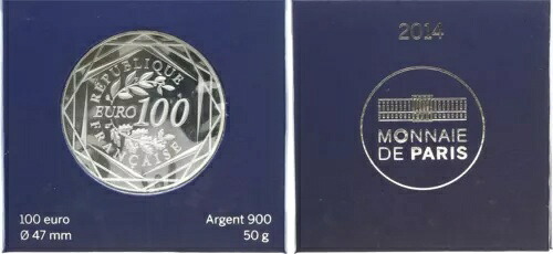 フランス 100 ユーロ 2014 Libert? ?galit? Fraternit? プルーフ 119859｜WORLD RESOURCE【KING店】