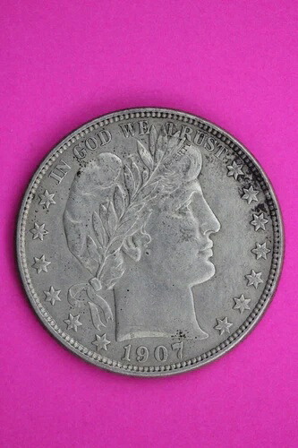 1907年 O バーバー リバティ ハーフダラー 希少 セミキーデイトコイン ニューオーリンズ造幣局 241|WORLD RESOURCE【KING店】