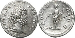 セプティミウス セウェルス銀デナリウス 193-211AD - プロビデンシア XF/VF