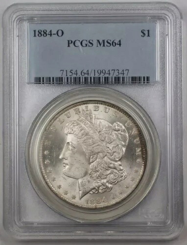 1884-O 米国モルガン銀貨 1ドル硬貨 PCGS MS-64 (良好) BR3 O｜WORLD RESOURCE【KING店】