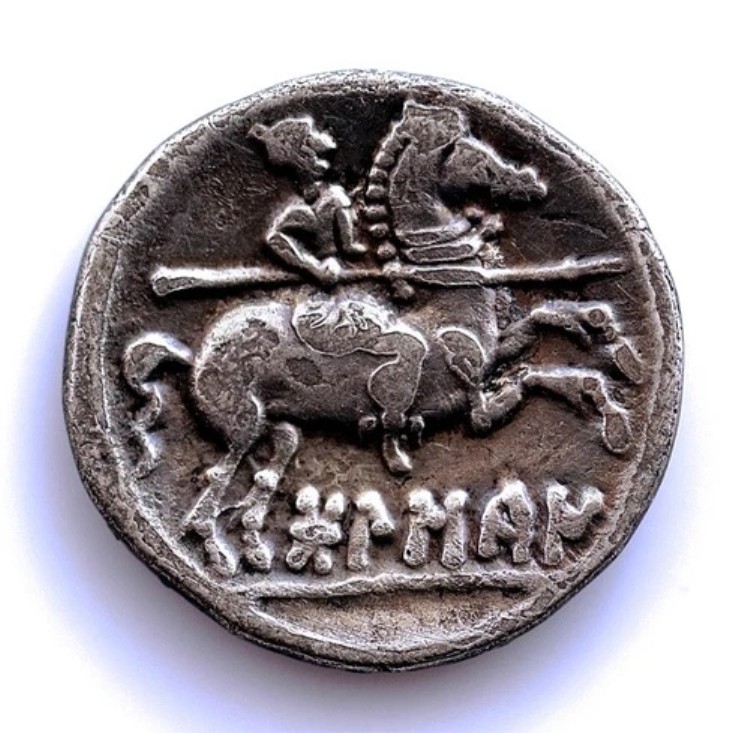 ヒスパニア＝ボルスカナ（ウエスカ）。デナリウス金貨、紀元前80～72年、銀貨3.7g。希少｜WORLD RESOURCE【KING店】