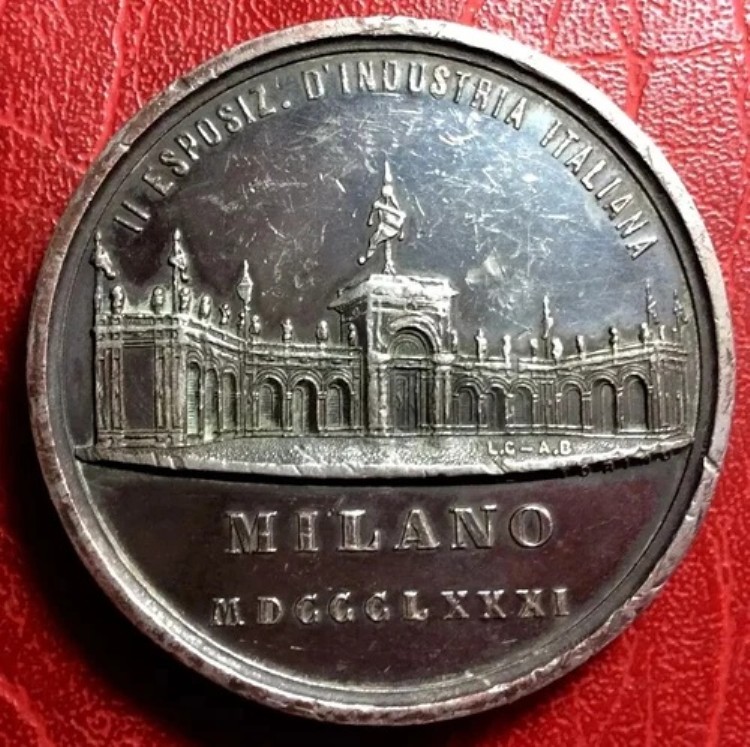 イタリア王国ウンベルト1世ミラノ産業博覧会1881年銀メダル|WORLD RESOURCE【KING店】