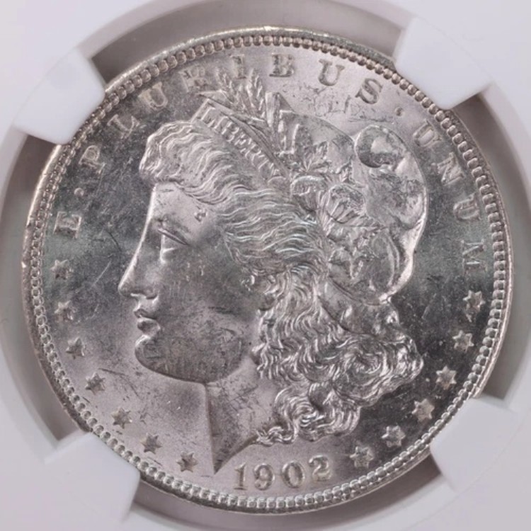 1902年モルガン銀貨、コレクターズコイン、NGC MS-61、ストア番号 GDR022｜WORLD RESOURCE【KING店】