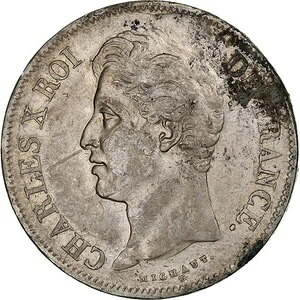 [#1307860] フランス、シャルル10世、5フラン、1829年、バイヨンヌ、銀貨、EF、ガドゥリー:644｜WORLD RESOURCE【KING店】