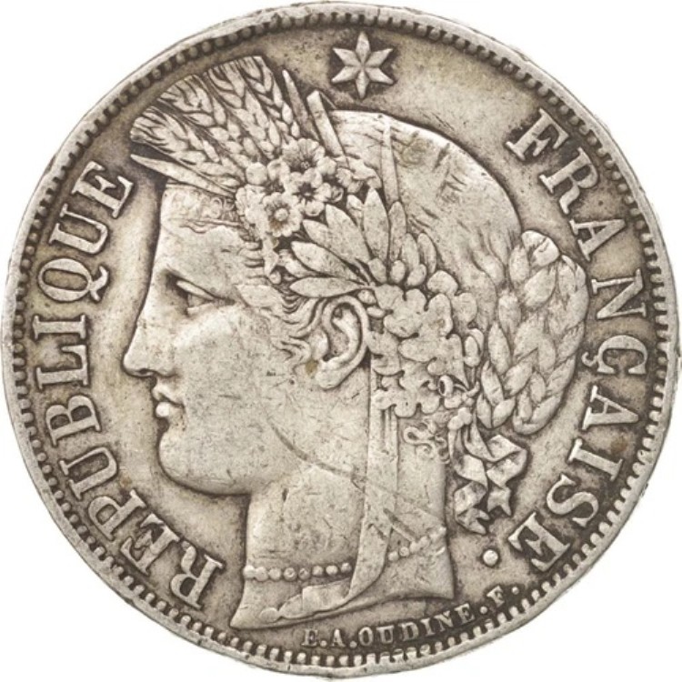 [#450984] コイン、フランス、セレ、5 フラン、1870 年、パリ、EF、シルバー、KM:818.1｜WORLD RESOURCE【KING店】