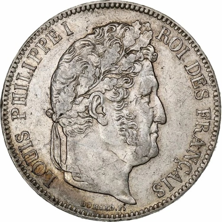 [#1307798] フランス、ルイ フィリップ、5 フラン、1837 年、ルーアン、シルバー、AU、ガドゥリー:67｜WORLD RESOURCE【KING店】