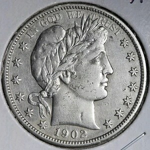 1902年バーバーシルバーハーフダラーXF E326 ITBM｜WORLD RESOURCE【KING店】