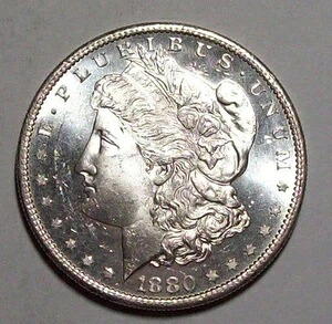 1880年代-S モルガン・ダラー 重度フロスト加工 プルーフライク GEM BU #18C40｜WORLD RESOURCE【KING店】