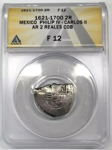 1621-1700 メキシコ シルバー 2 REALES Cob ANACS F-12 - カルロス II｜WORLD RESOURCE【KING店】