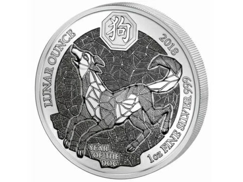 50フラン ルナオンス ドッグ フンダ ルワンダ 1オンス シルバー PP 2018|WORLD RESOURCE【KING店】