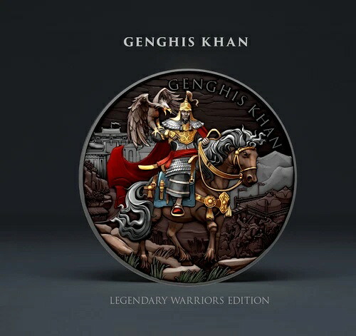 2023年 伝説の戦士 チンギス・ハーン カラー化 1オンス 銀貨｜WORLD RESOURCE【KING店】
