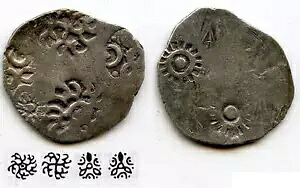 珍しい銀のヴィムシャティカ、カサラの下のカシ ジャナパダ (紀元前 525 ～ 475 年頃)、インド (R-820)｜WORLD RESOURCE【KING店】