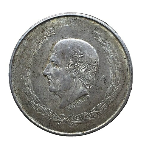 楽天市場】メキシコ 1951年 5ペソ銀貨 ASW . イダルゴ NGC MS65 (写真