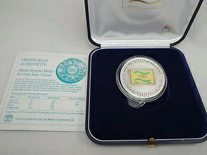 イスラエル 1996年アトランタオリンピック州メダル 50mm 60g 純銀 +COA+箱｜WORLD RESOURCE【KING店】